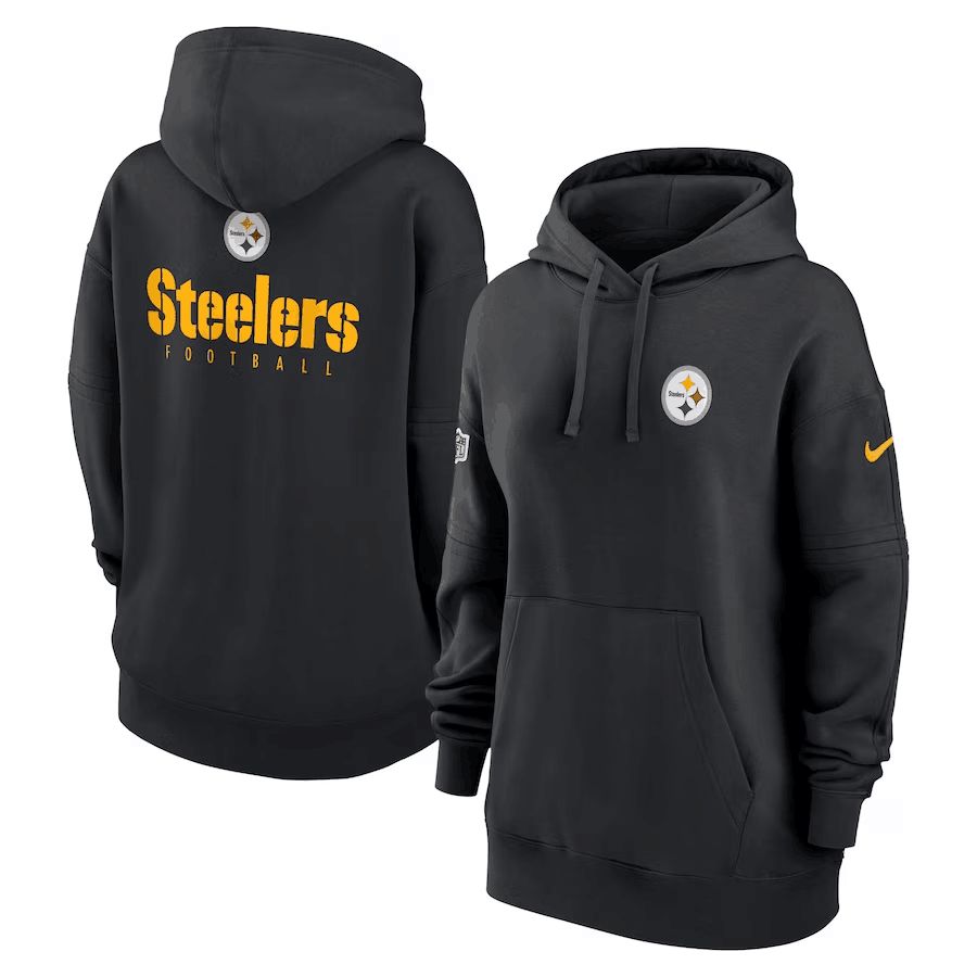 Women 2023 NFL Pittsburgh Steelers black Sweatshirt style 1->arizona cardinals->NFL Jersey